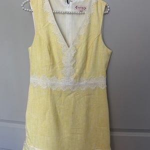 Yellow lace dress